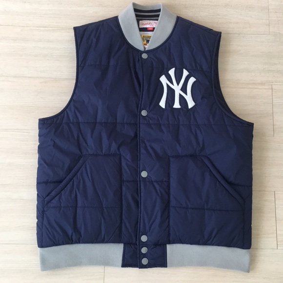 Mitchell & Ness Other - Mitchell Ness NY Yankees Blue Puffer Vest Mens L